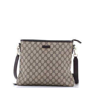 Gucci Zip Top Messenger Bag Gg Coated #244951G97B